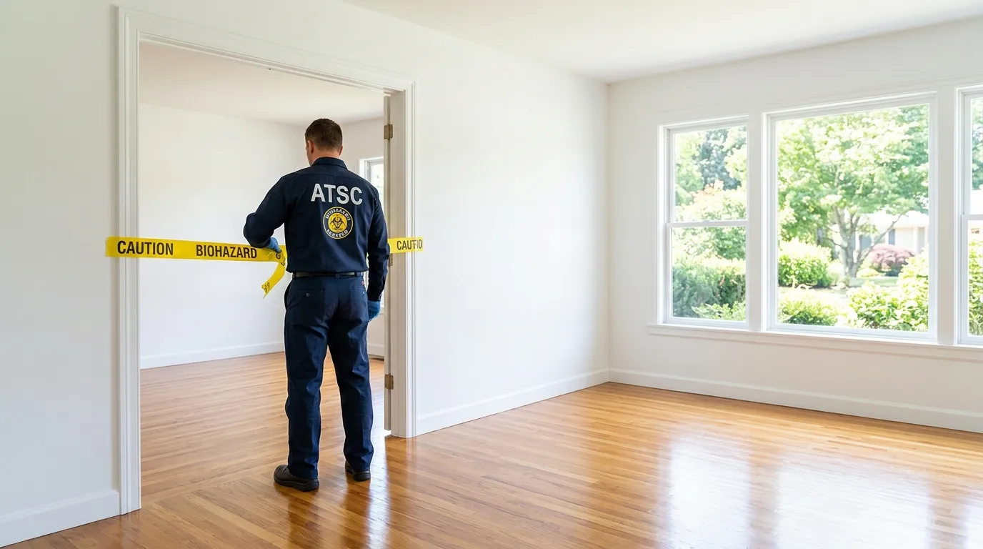 Certified biohazard cleanup crew performing Crime Scene Cleanup in Livermore